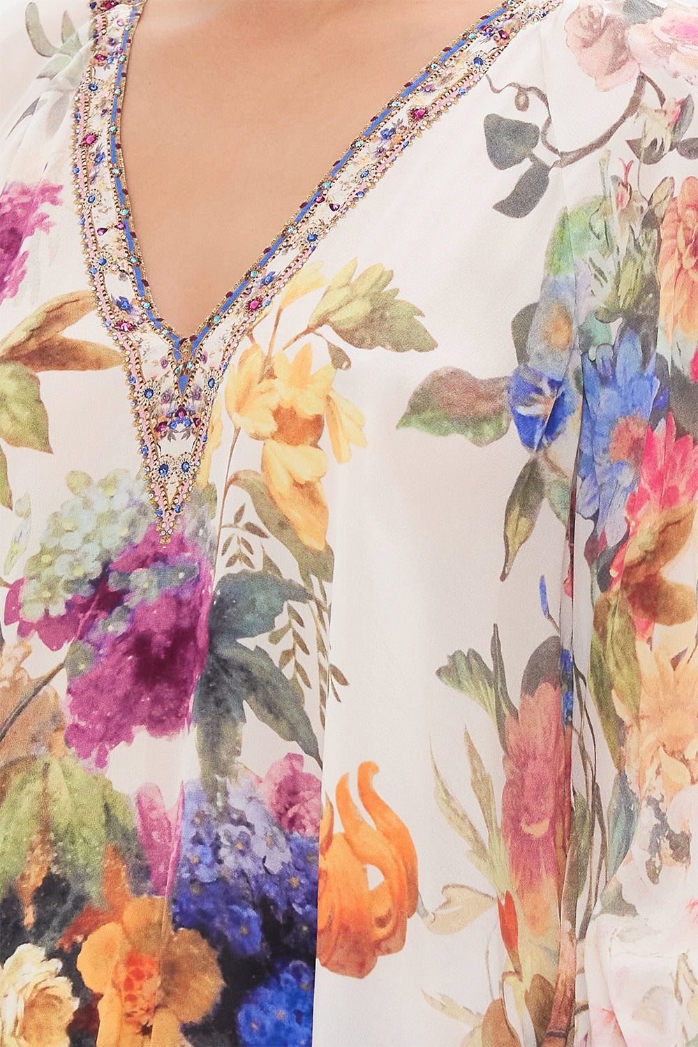 SHIRRED CUFF BLOUSE FRIENDS WITH FRESCOS