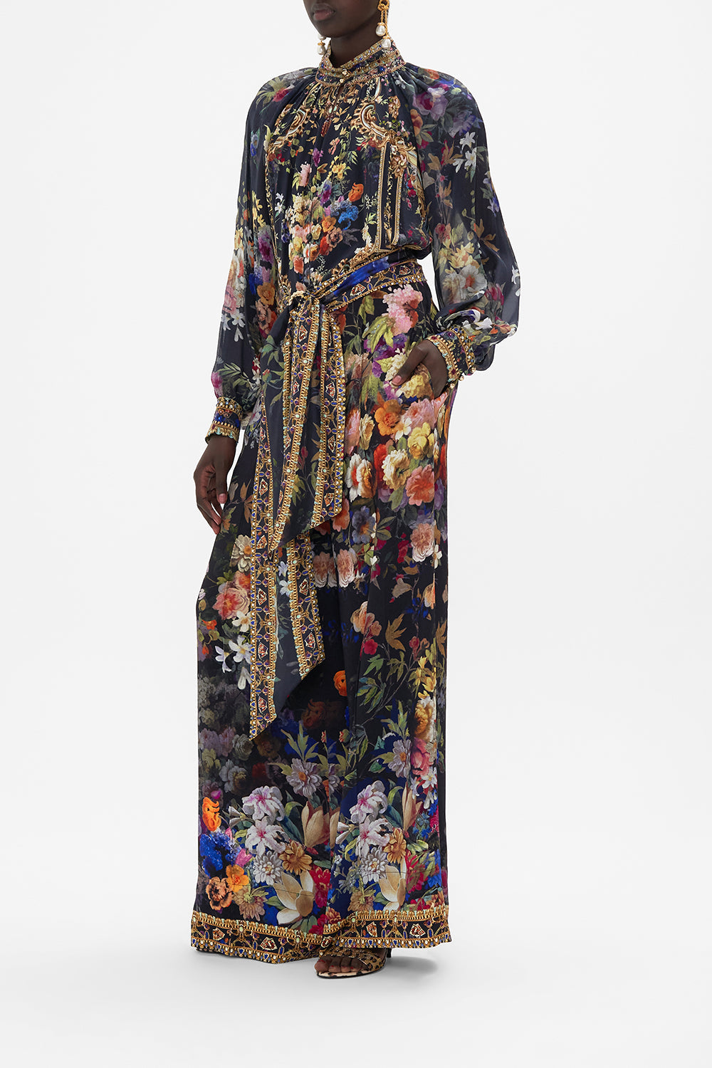 SCARF BELT WIDE LEG PANT PLAY YOUR CARDS RIGHT