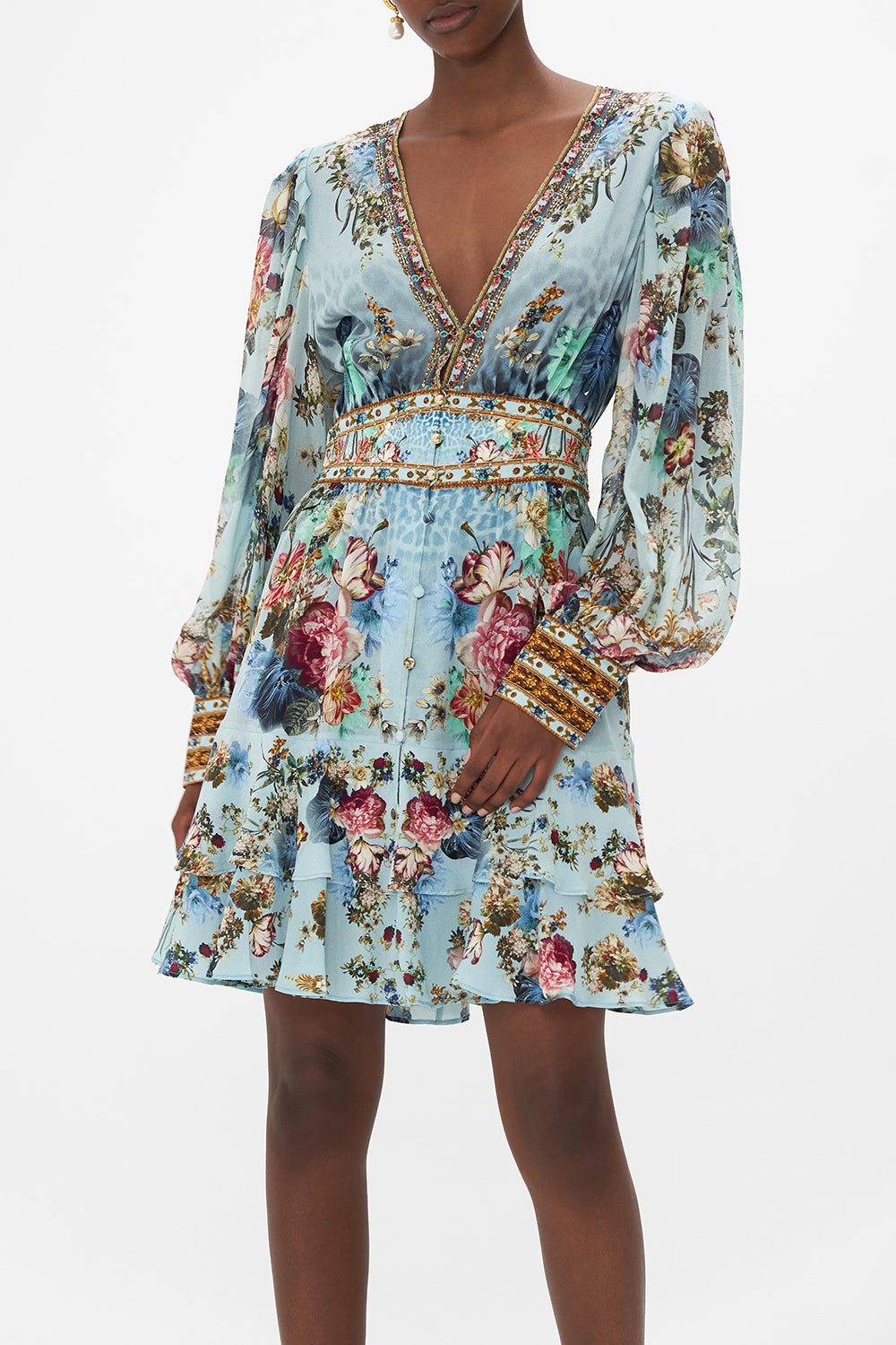 BUTTON FRONT FRILL DRESS LETTERS TO LEO