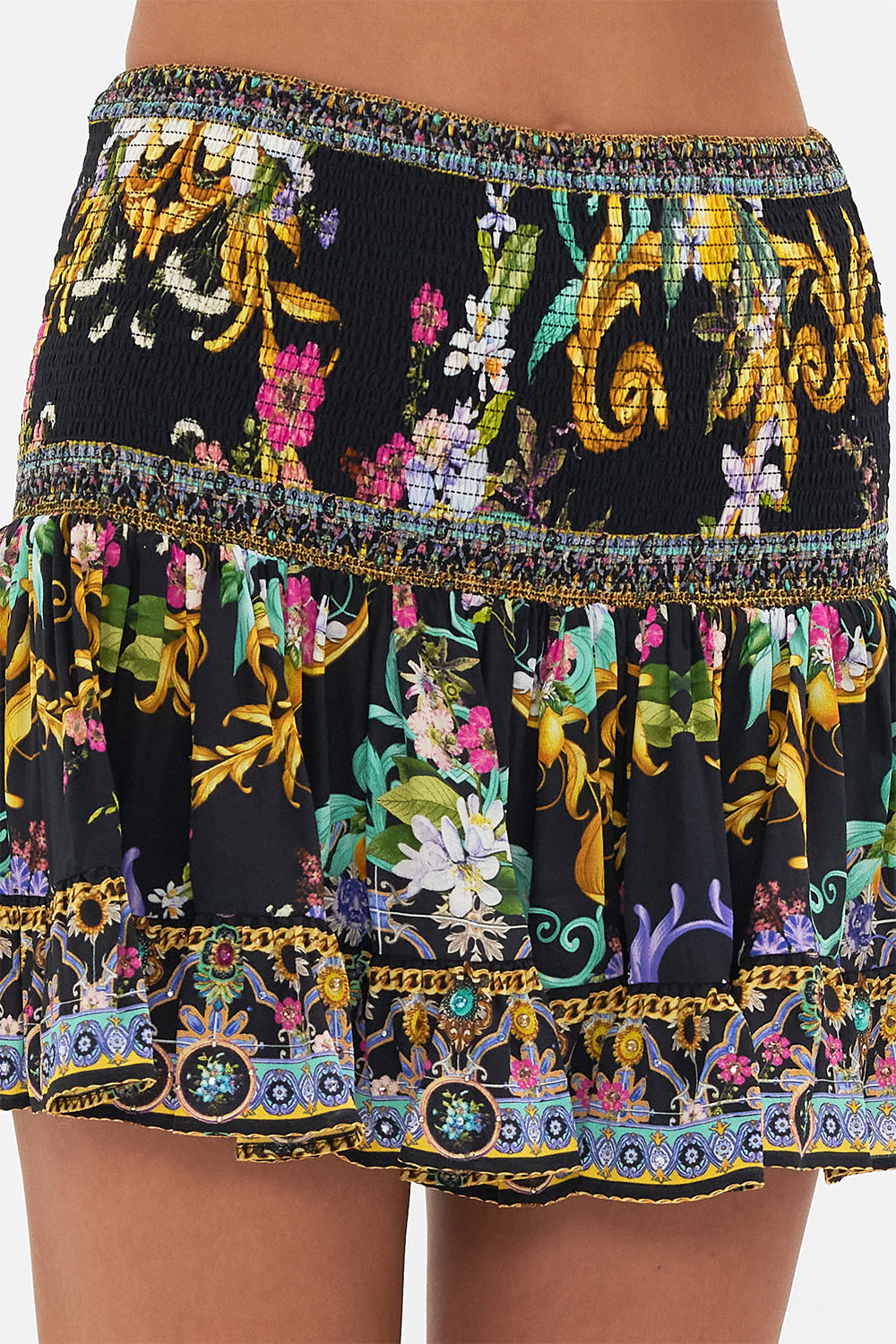 SHORT SHIRRED SKIRT MEET ME IN MARCHESA