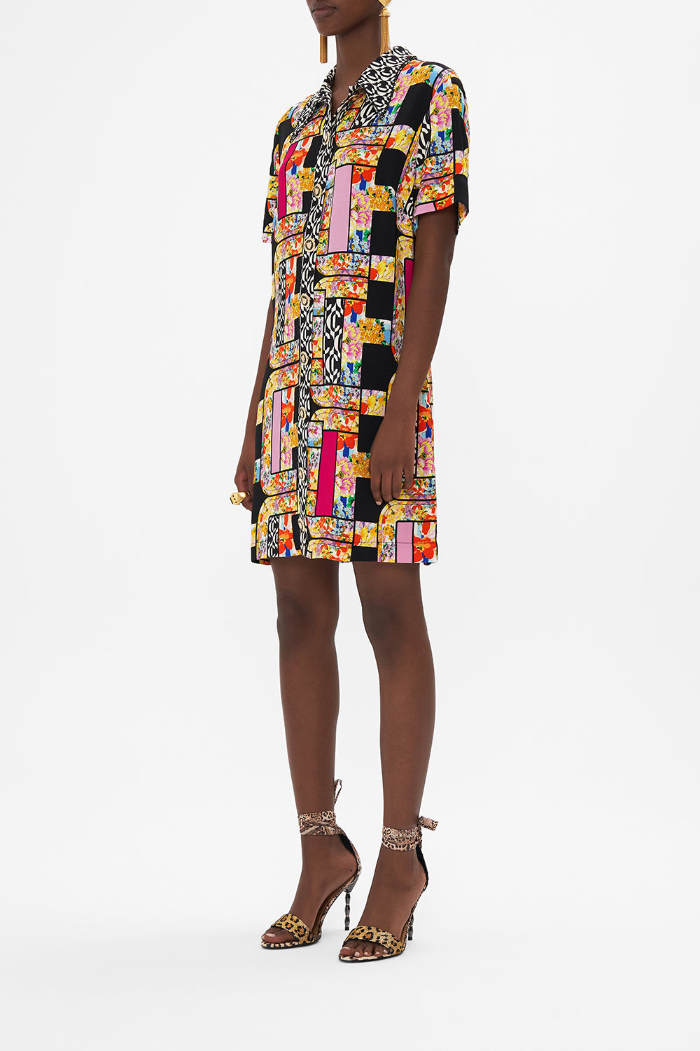 BUTTON FRONT MINI DRESS SIGNORA MILANO