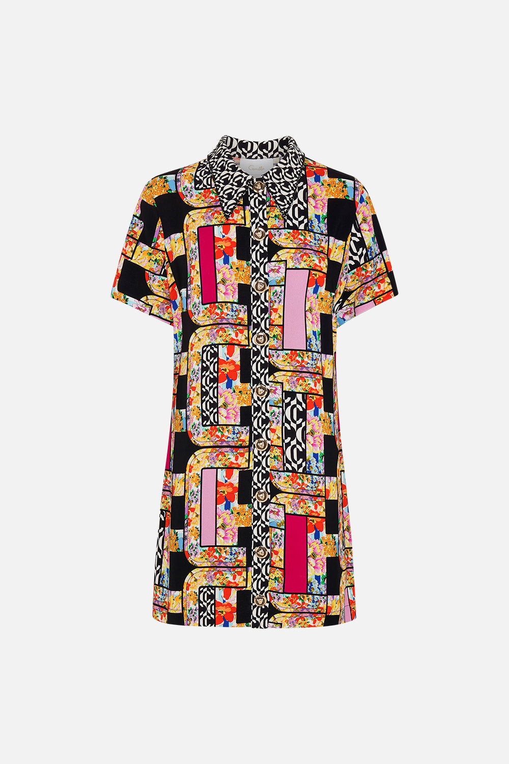 BUTTON FRONT MINI DRESS SIGNORA MILANO