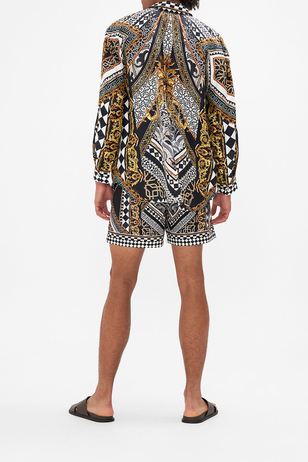 The CAMILLA MENS OVERSIZED SHIRT LOOK UP TESORO in our  print.