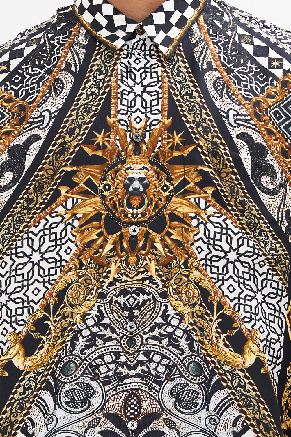 The CAMILLA MENS OVERSIZED SHIRT LOOK UP TESORO in our  print.