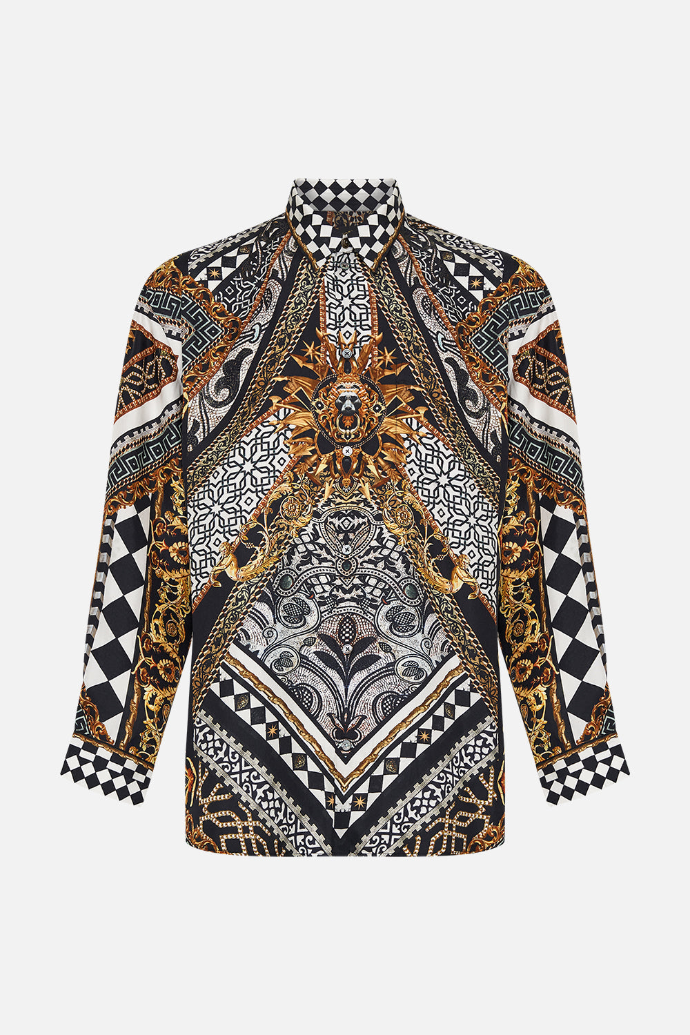 The CAMILLA MENS OVERSIZED SHIRT LOOK UP TESORO in our  print.