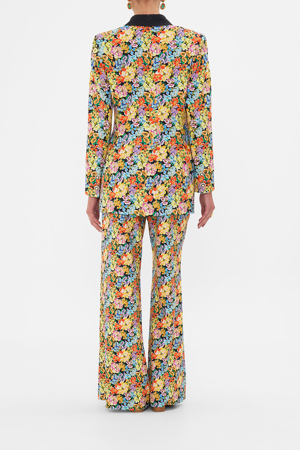 The CAMILLA TAILORED DOUBLE BREASTED JACKET SUNDOWNERS IN SICILY in our  print.