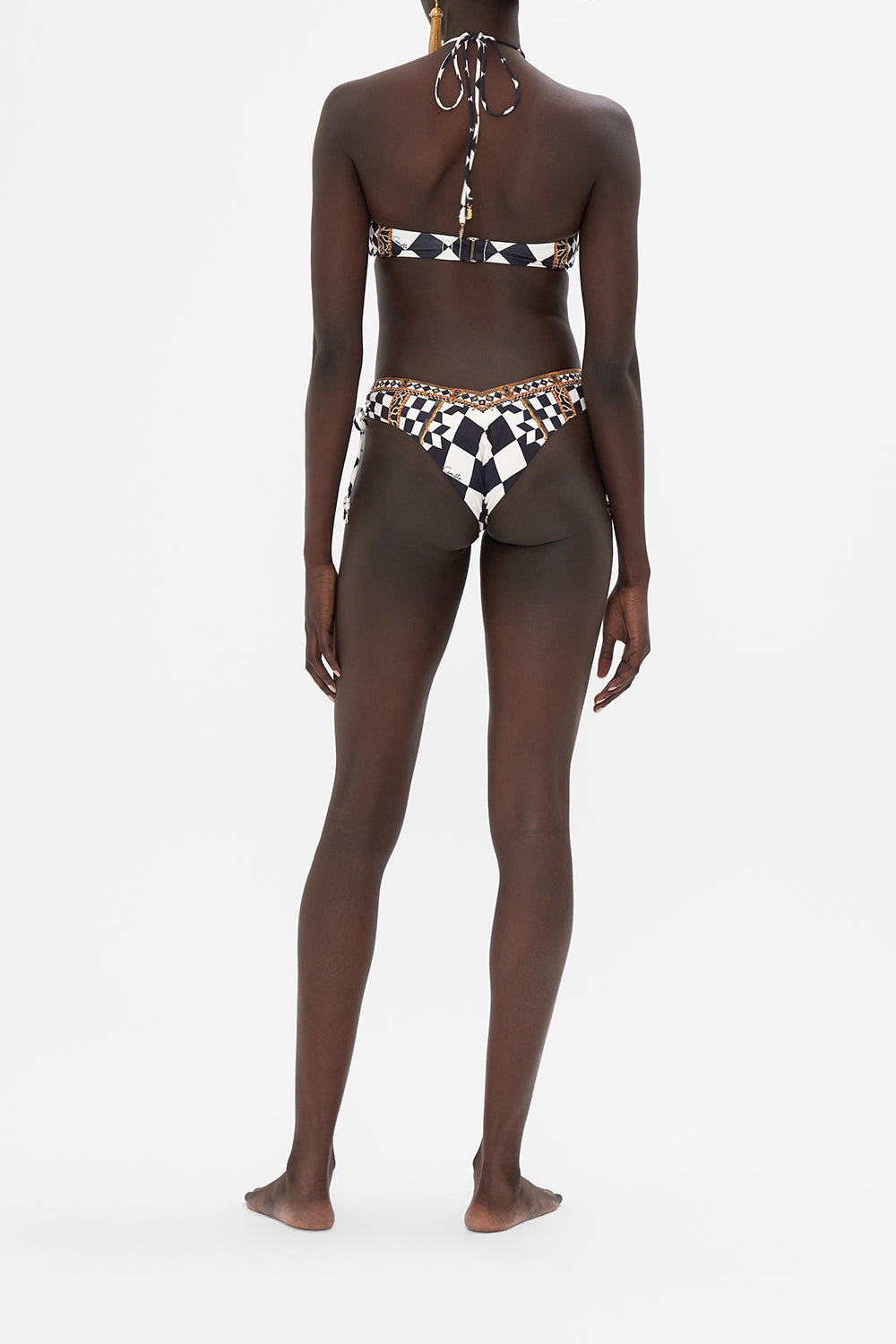 HIGH LEG ROUCHED SIDE PANT DUOMO DYNASTY