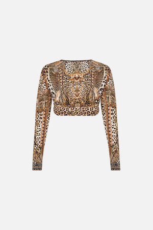 Video of CAMILLA leopard print twist front top in Standing Ovation print