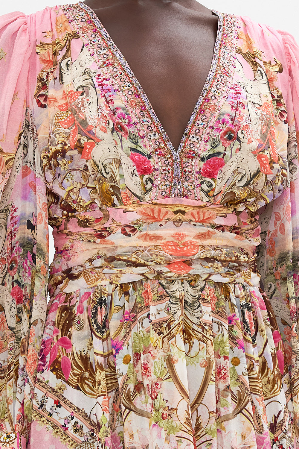 LONG DRESS WITH BLOUSON SLEEVE MINNIE MOUSE MAGIC