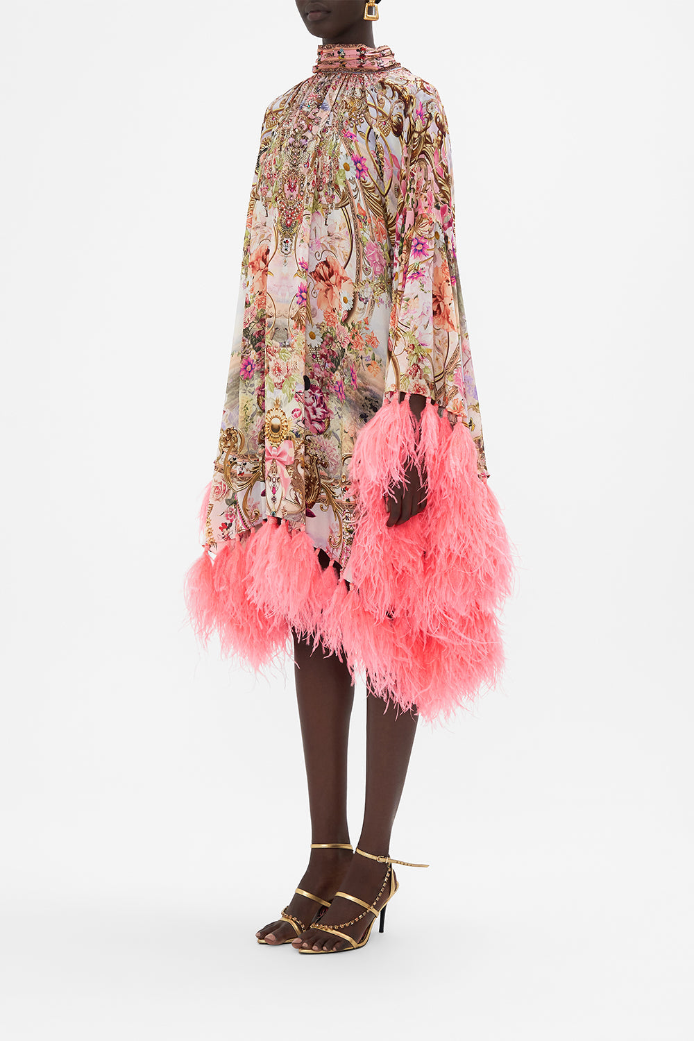 HIGH NECK RUFFLE SWING DRESS MINNIE MOUSE MAGIC