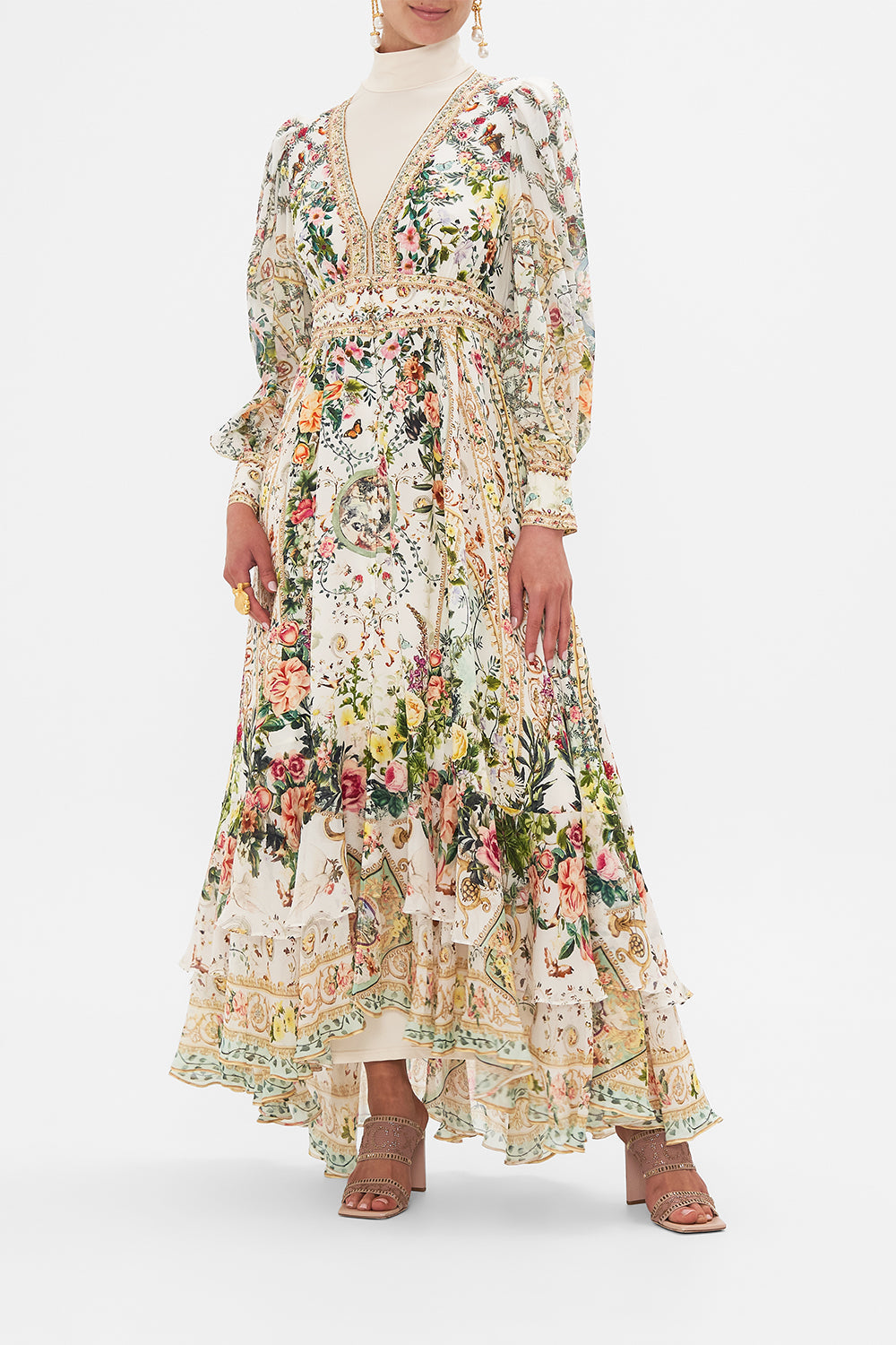 LONG BUTTON FRONT DRESS RENAISSANCE ROMANCE