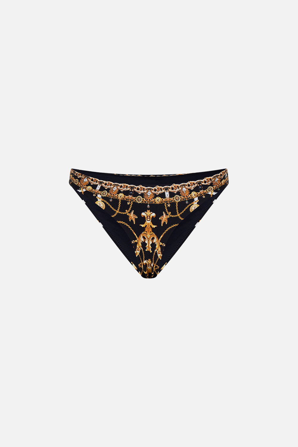 The CAMILLA WIDE SIDE HIGH LEG PANT COAST TO COAST in our  print.