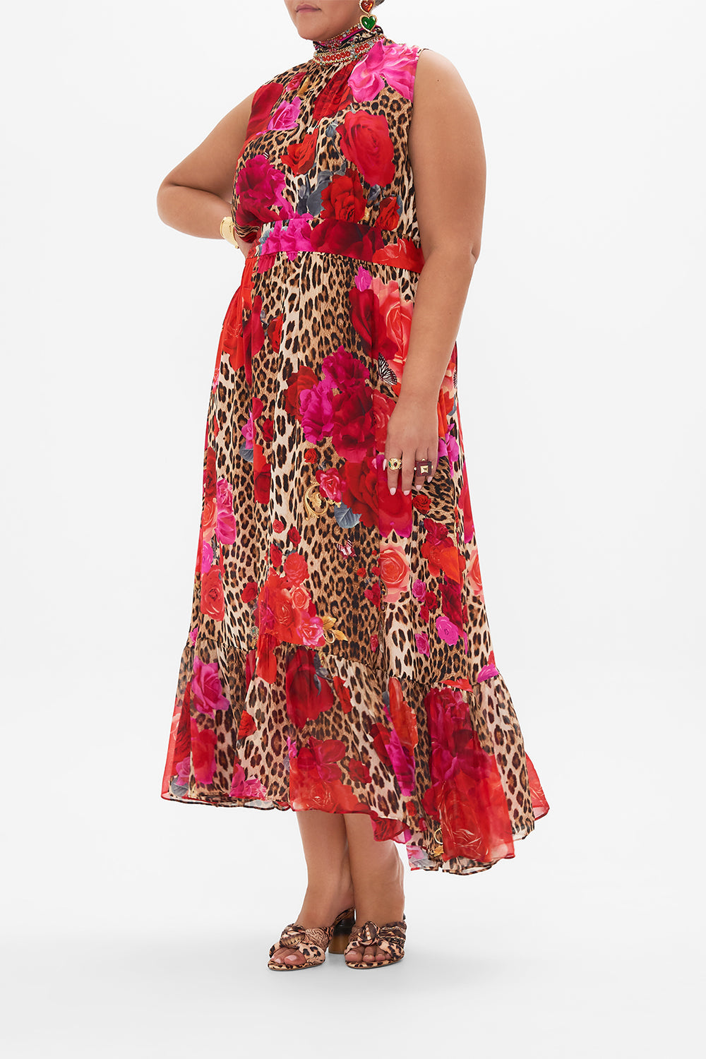 NECKTIE DRESS WITH ELASTICATED WAIST HEART LIKE A WILDFLOWER