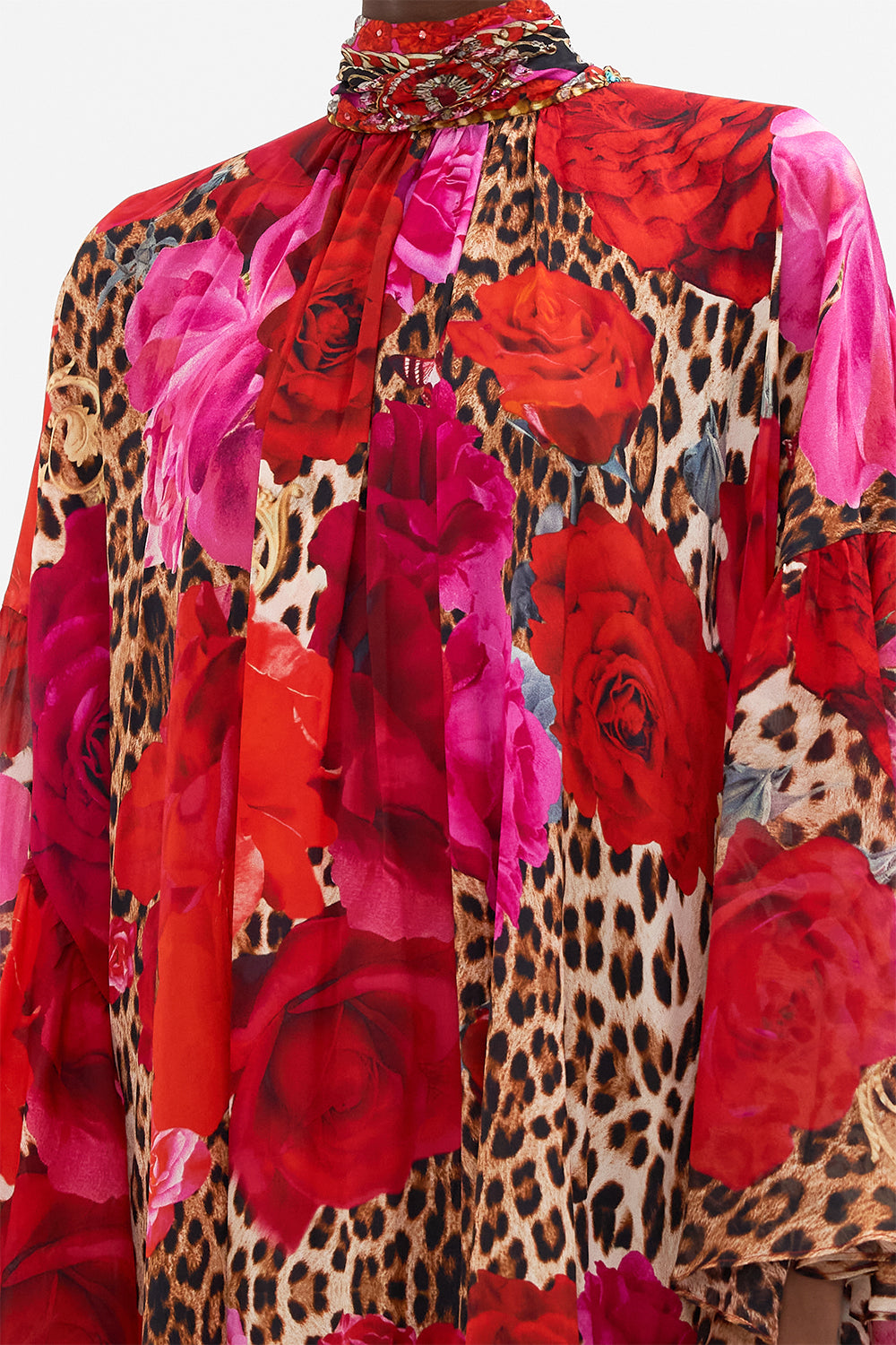 HIGH NECK RUFFLE KAFTAN HEART LIKE A WILDFLOWER