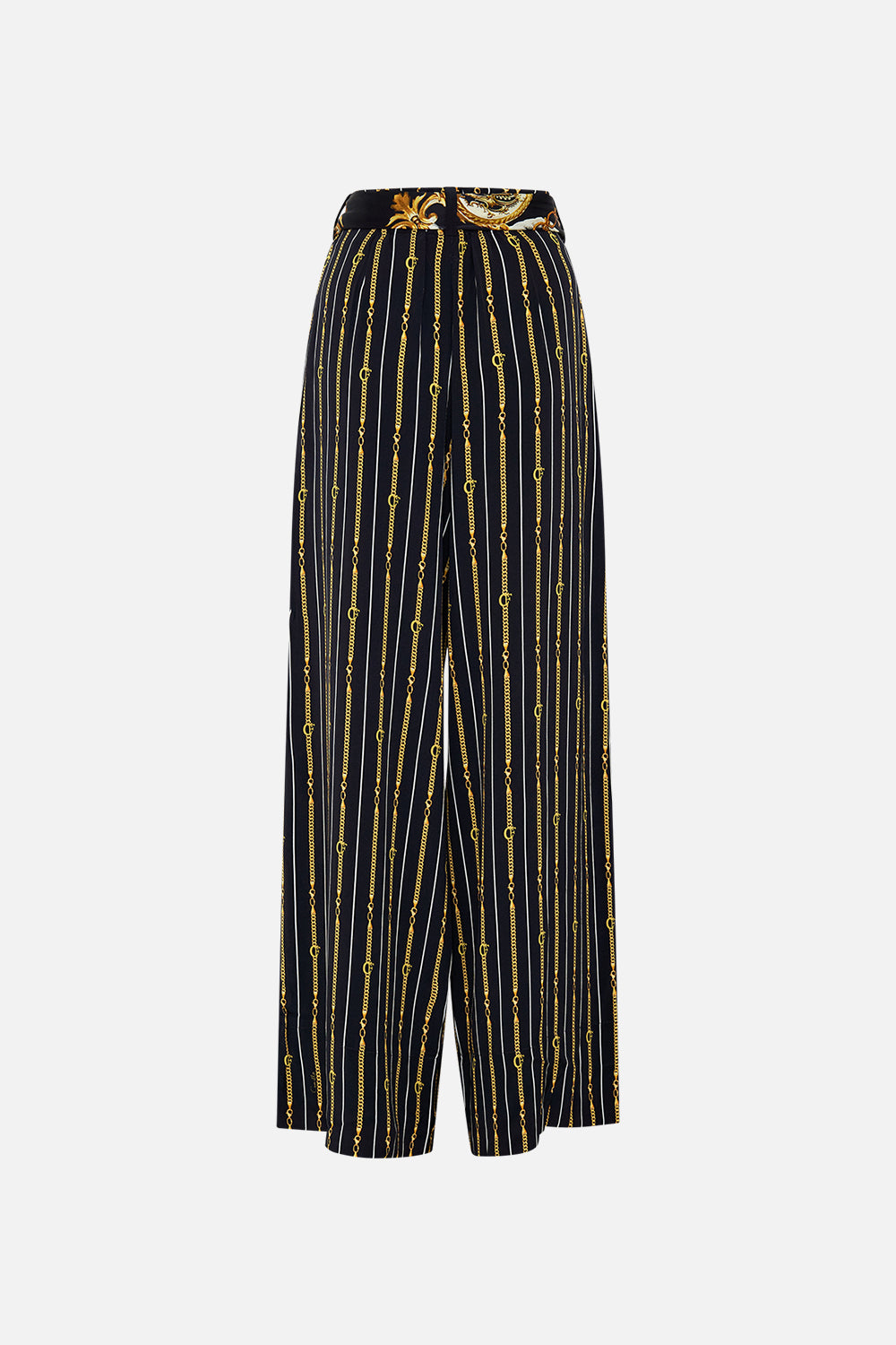 The CAMILLA SCARF BELT WIDE LEG PANT COAST TO COAST in our  print.