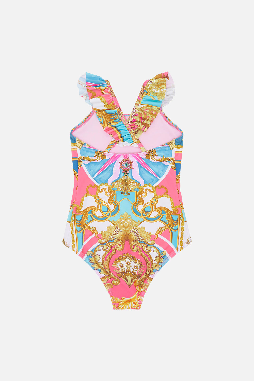Product view of Milla By CAMILLA kids one piece swimsuit In Sail Away With me print