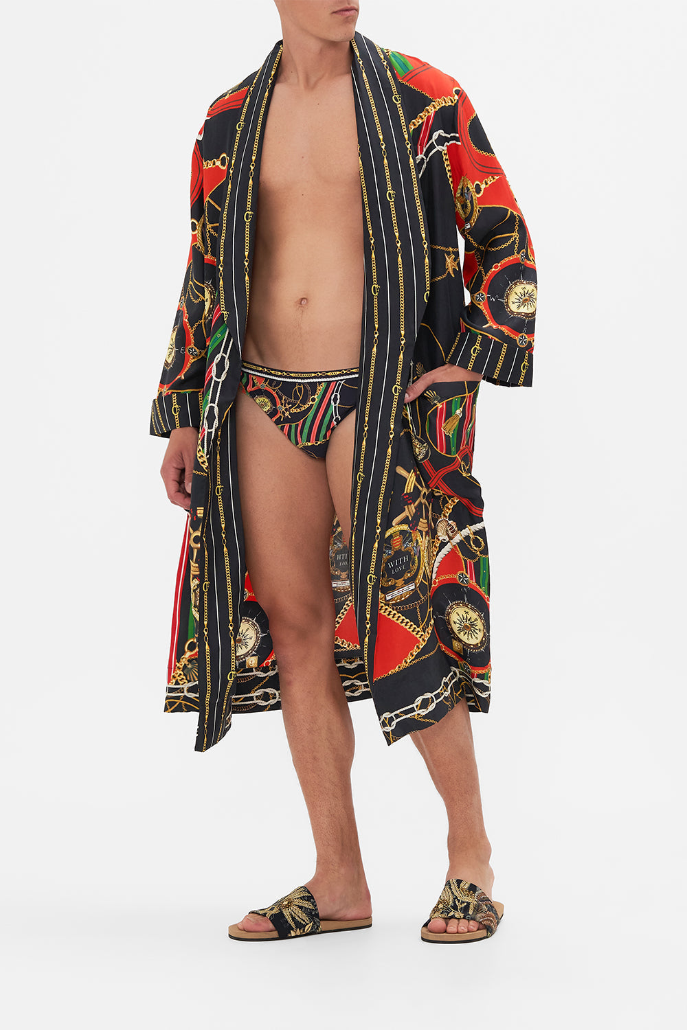 The CAMILLA MEN'S ATHLETIC SWIM BRIEF CLUB APERITIVO in our  print.
