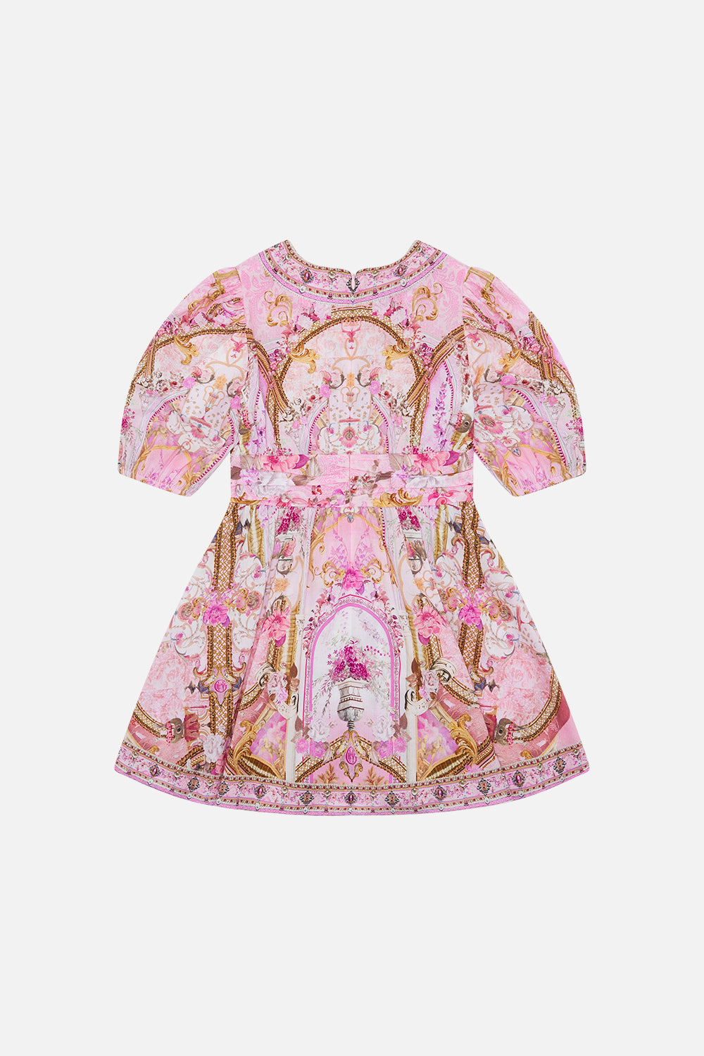 Product view of Milla by CAMILLA  kids puff sleeve mini dress inFresco Fairytale print