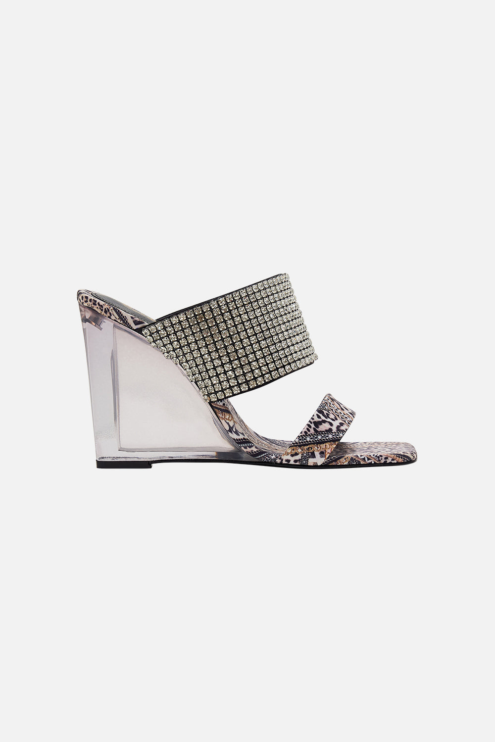 Product view of CAMILLA persepx mules in Mosaic Muse print 