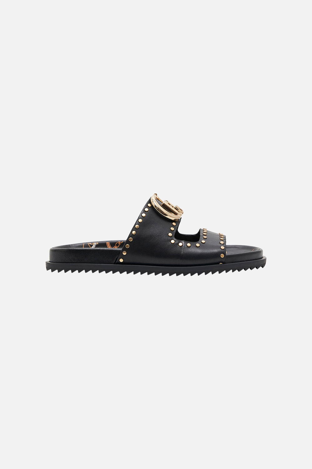 The CAMILLA LUCIA CF BUCKLE SANDAL COAST TO COAST in our COAST TO COAST print.