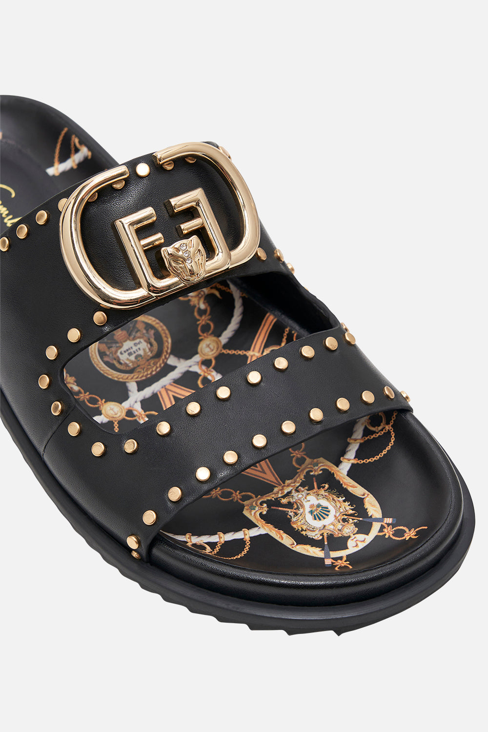 The CAMILLA LUCIA CF BUCKLE SANDAL COAST TO COAST in our  print.