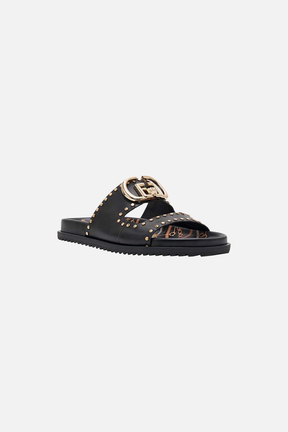 The CAMILLA LUCIA CF BUCKLE SANDAL COAST TO COAST in our  print.