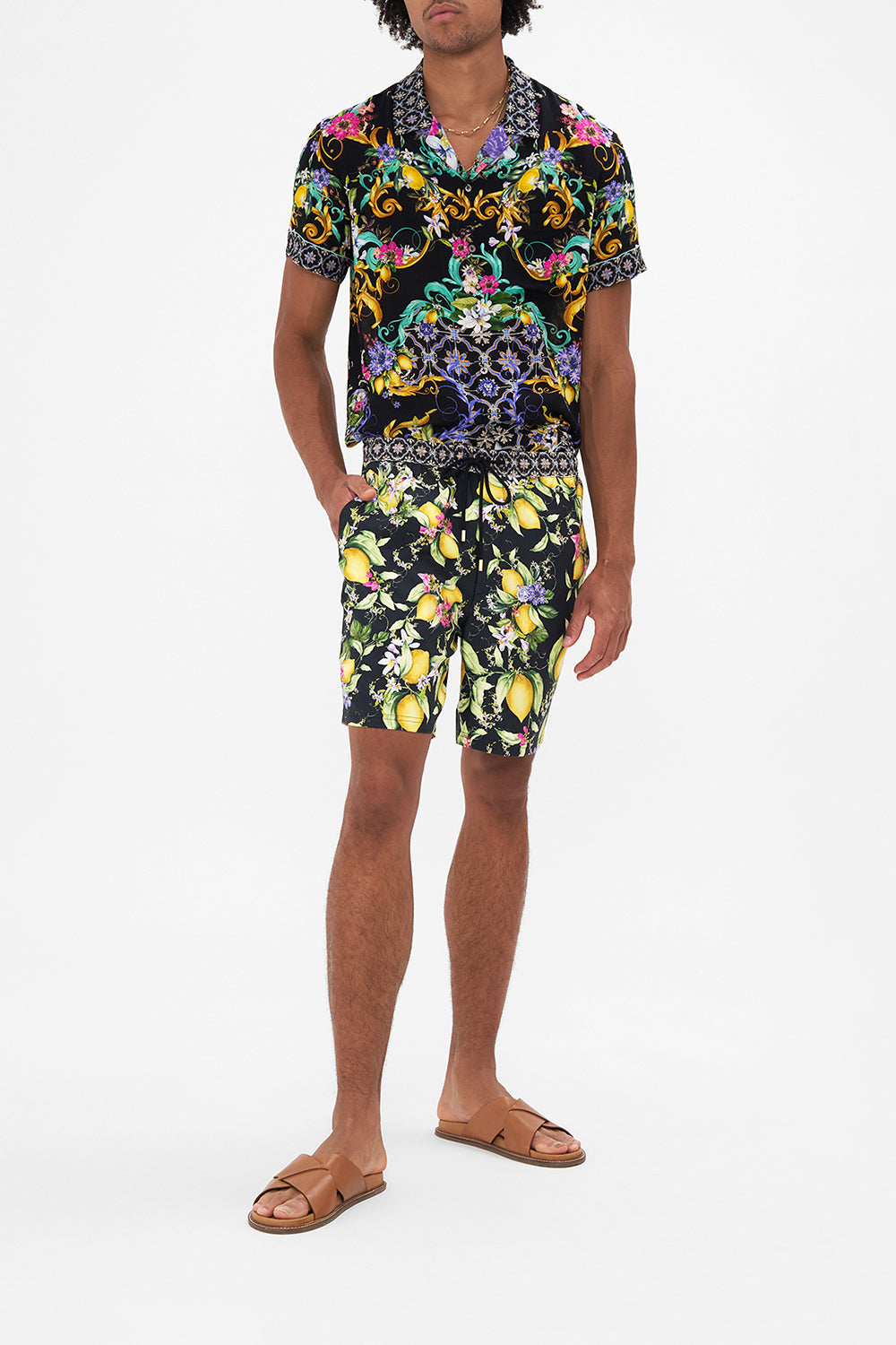The CAMILLA RELAXED BAGGY WALK SHORT MEET ME IN MARCHESA in our MEET ME IN MARCHESA print.
