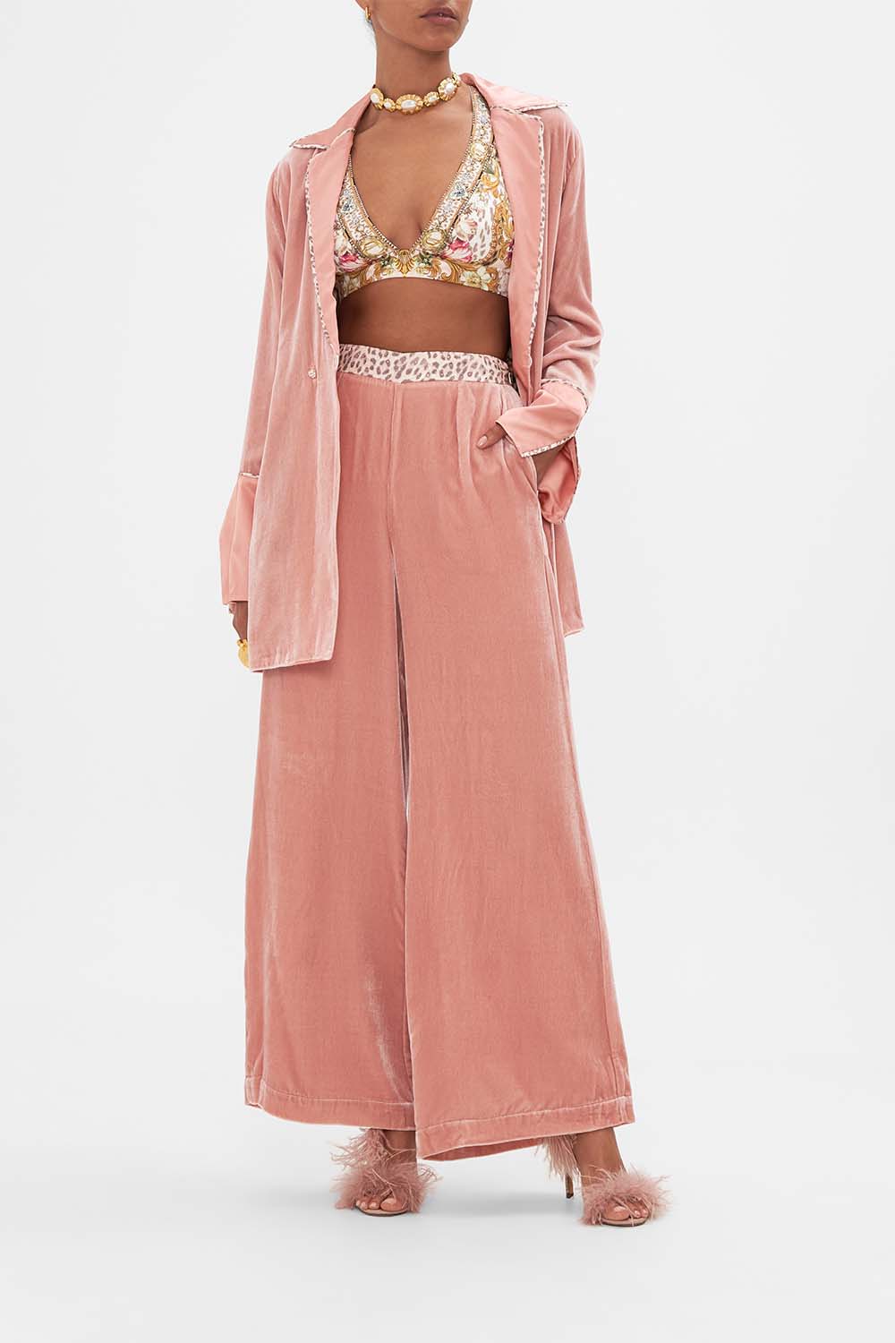 The CAMILLA STRAIGHT LEG RELAXED TROUSER BAMBINO BLISS in our  print.