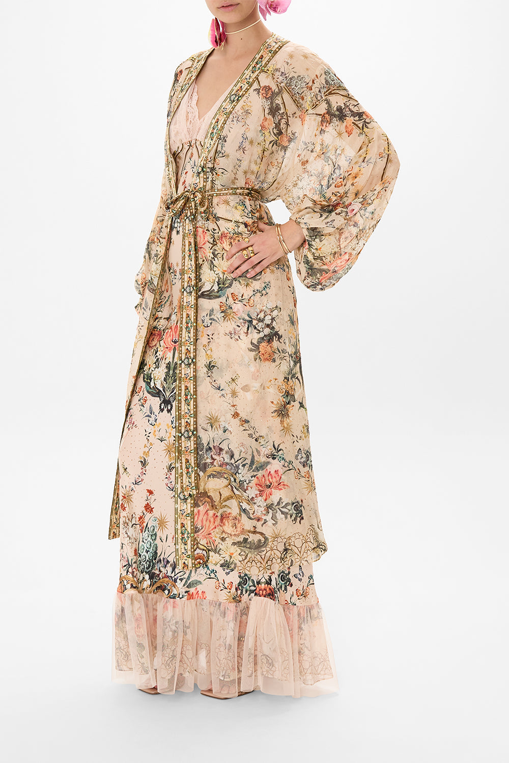 CAMILLA floral print silk layer in Rose Garden Revolution 