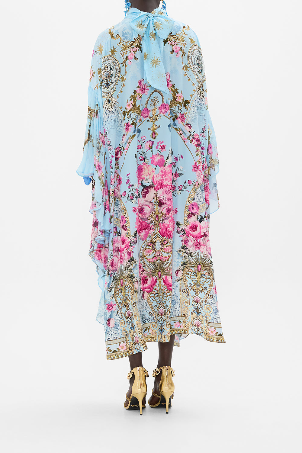 CAMILLA silk kaftan in Down The Garden Path print