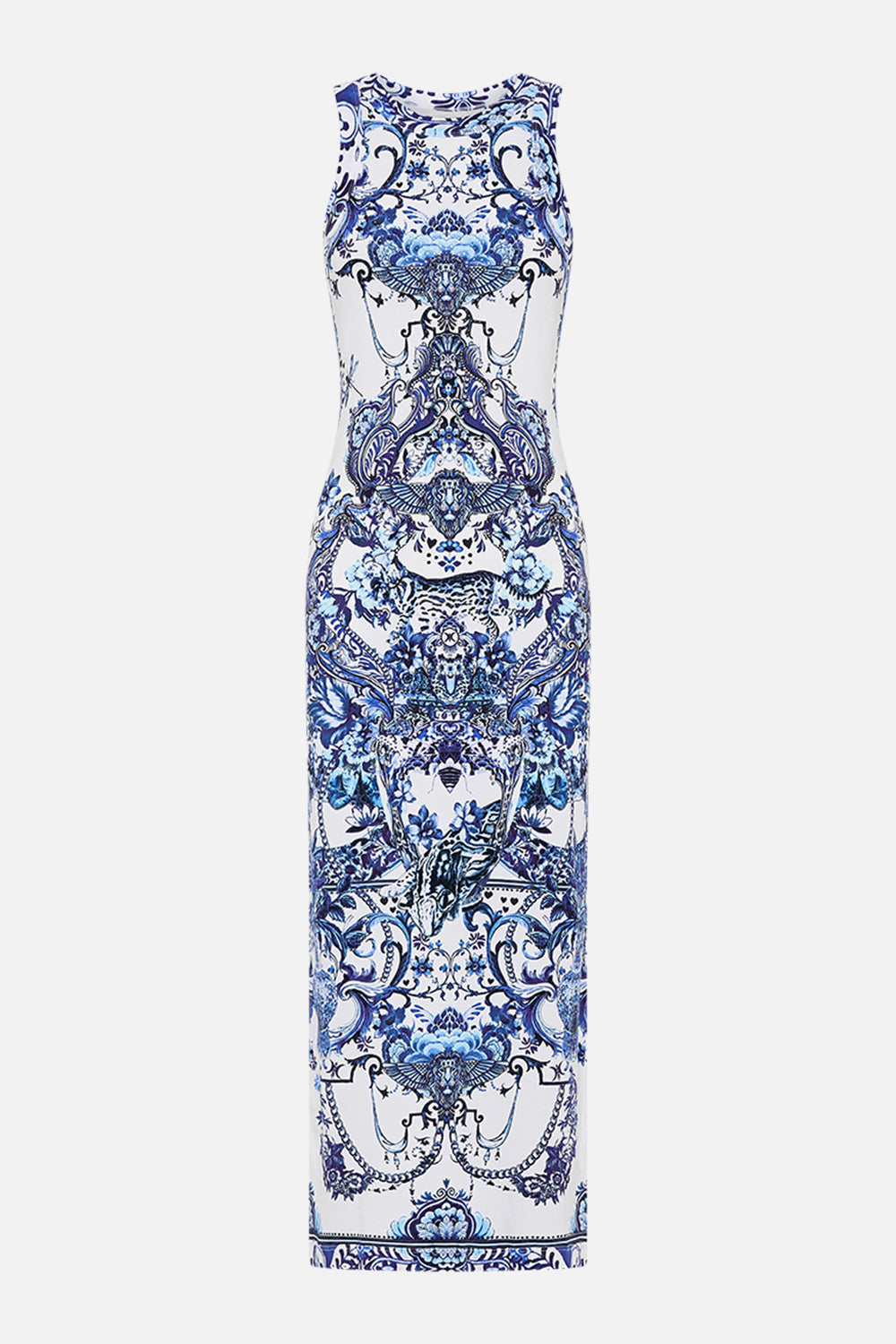 CAMILLA jersey tank dress in Glaze and Graze print