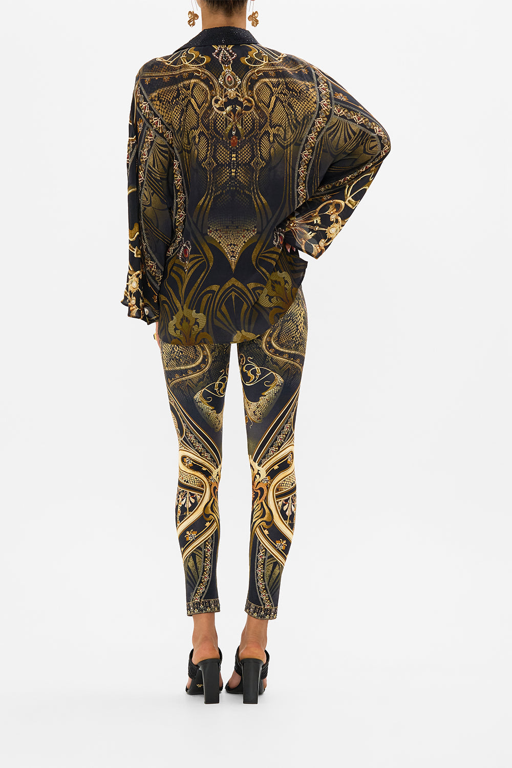 CAMILLA leggings in Nouveau Noir print
