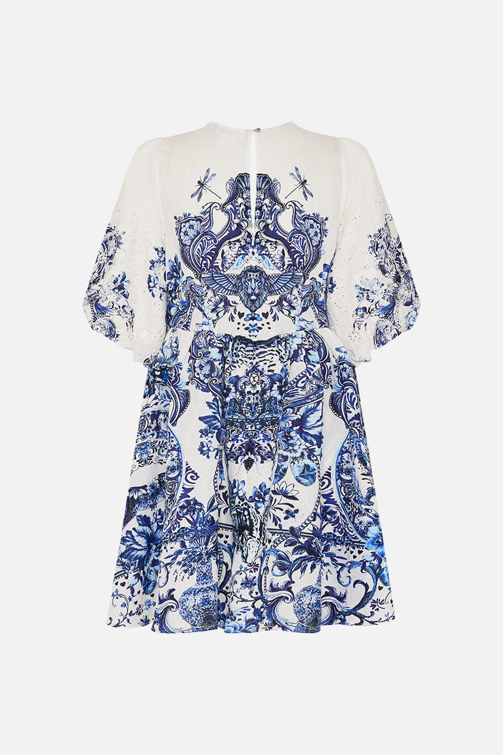 Back view of CAMILLA mini dress in Glaze And Graze print