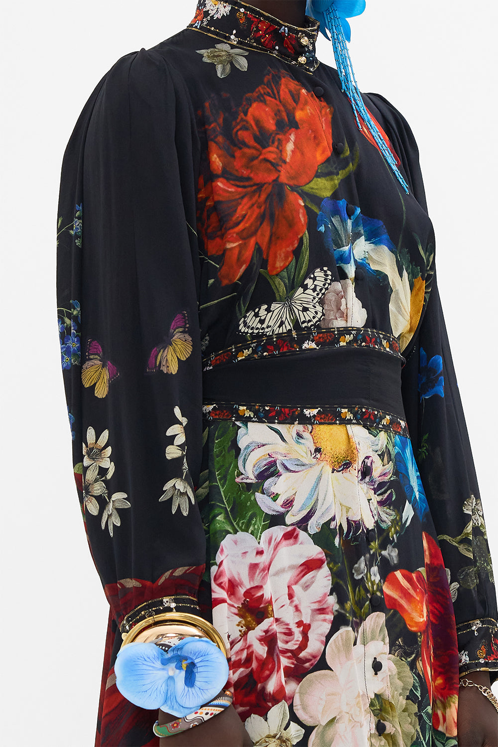 CAMILLA silk shirt dress in A Still Life print