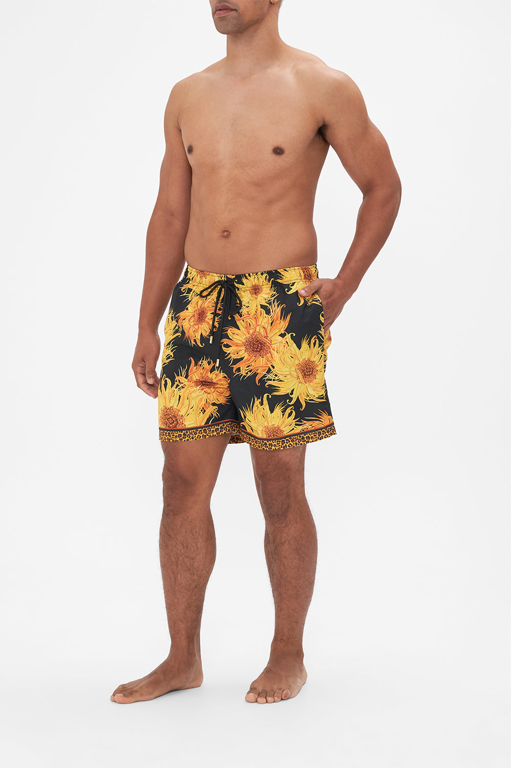 The CAMILLA MID LENGTH BOARDSHORT MAKE ME YOUR MASTERPIECE in our  print.