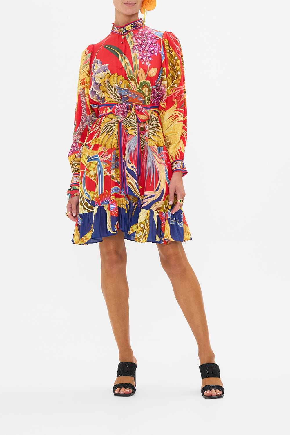 CAMILLA silk shirtdress in Through Vincents Eyes print