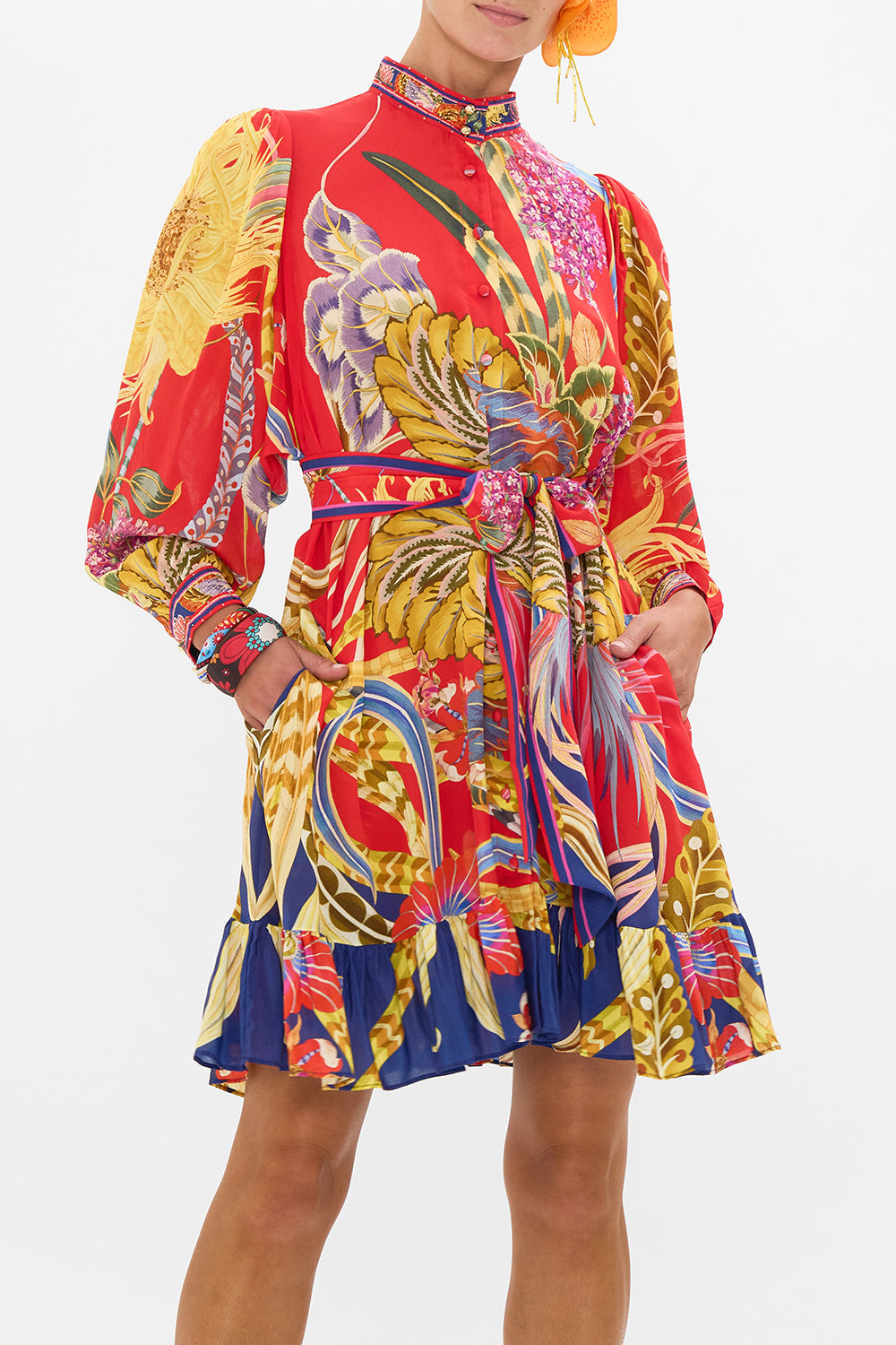 CAMILLA silk shirtdress in Through Vincents Eyes print
