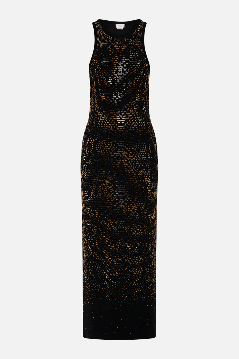 CAMILLA jersey tank dress in Nouveau Noir print