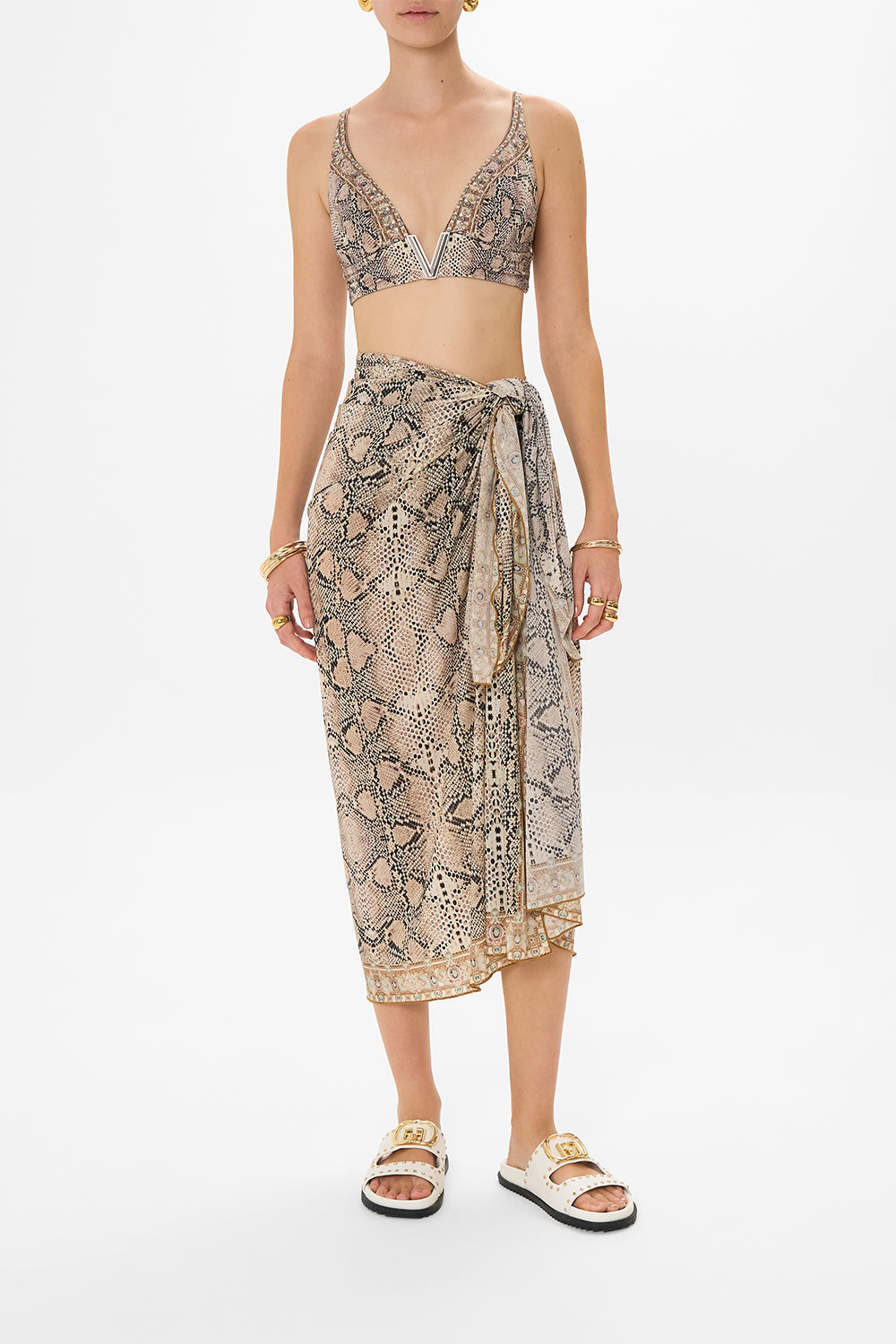CAMILLA resortwear sarong in Looking Glass Houses print
