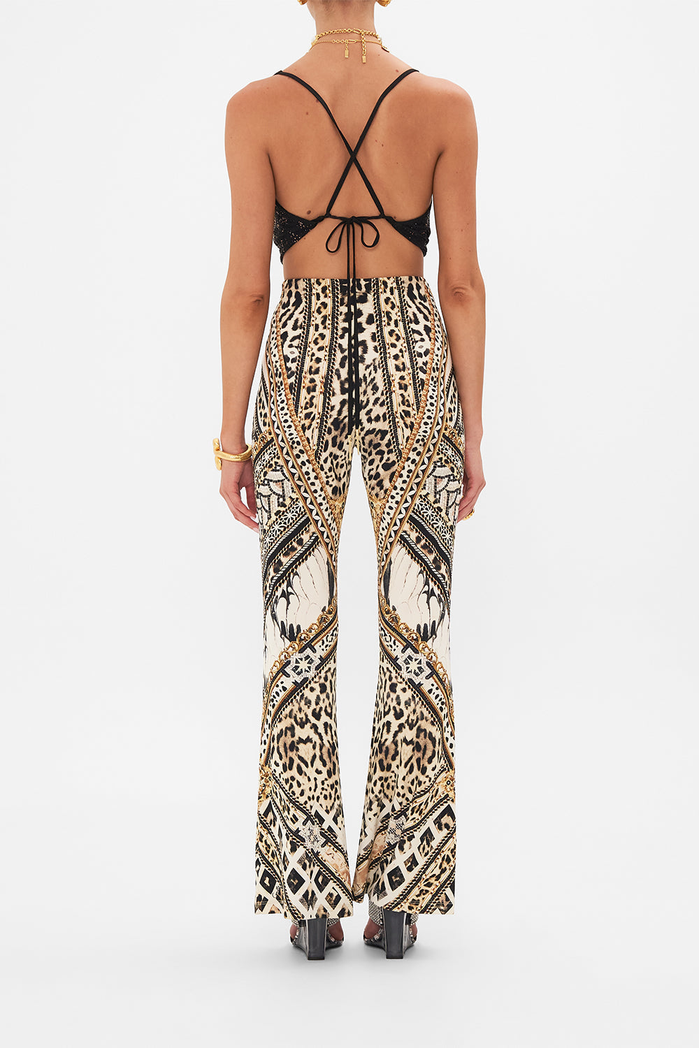 The CAMILLA COWL NECK JERSEY TOP MOSAIC MUSE in our  print.