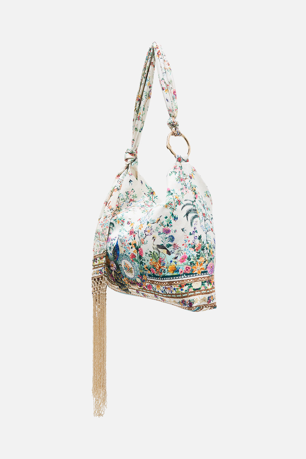 CAMILLA beach bag in Plaums and Parterres print