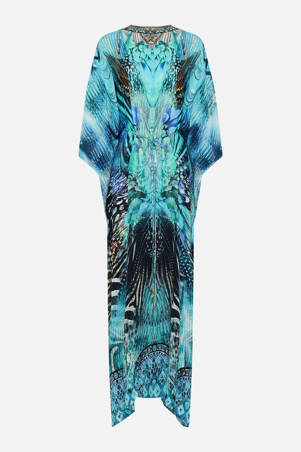 SPLIT SLEEVE KAFTAN WITH HARDWARE AZURE ALLURE