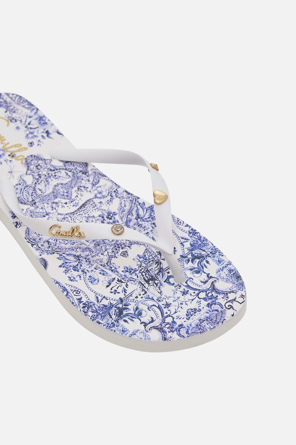 CAMILLA printed thongs in Glaze and Graze print