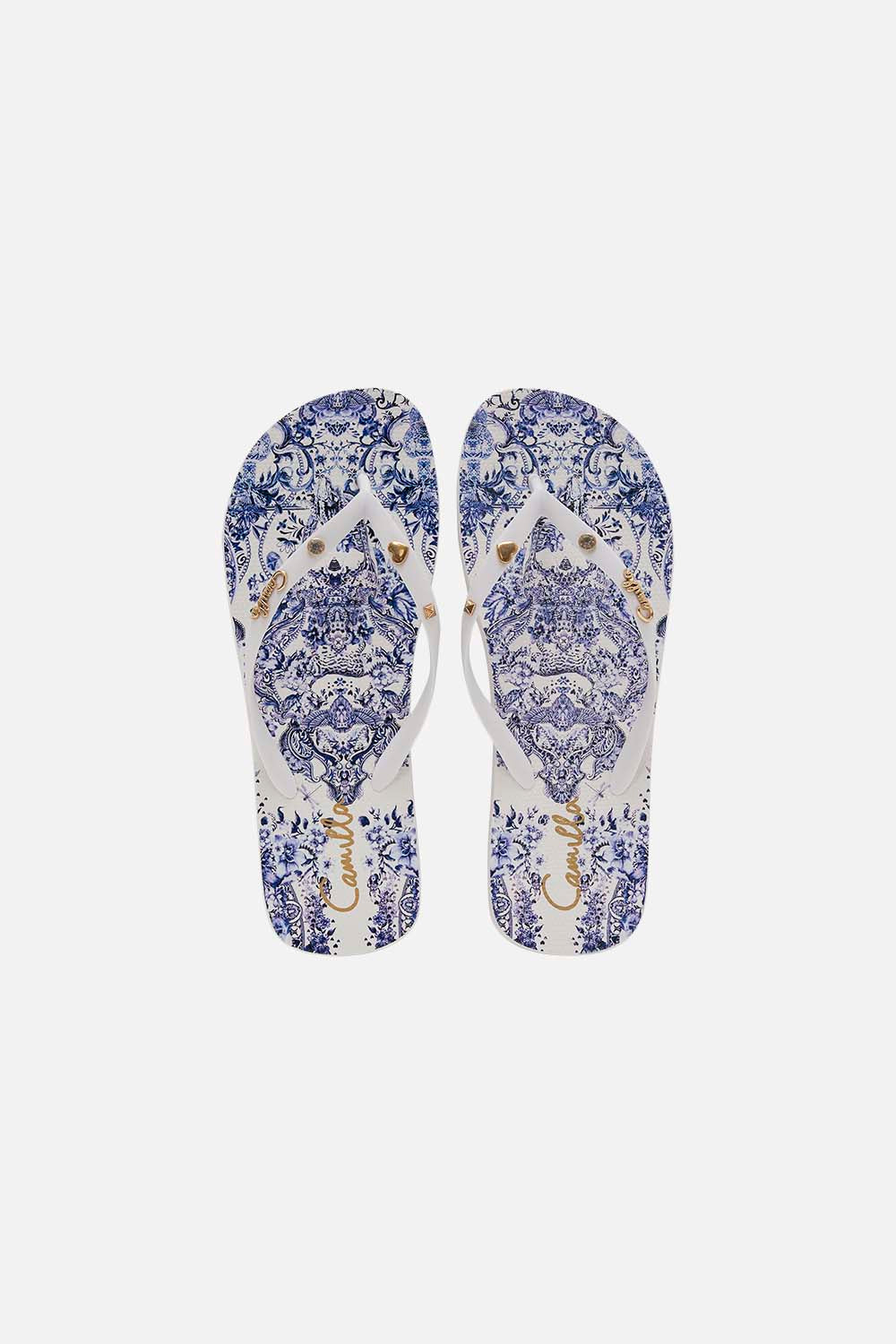 CAMILLA printed thongs in Glaze and Graze print