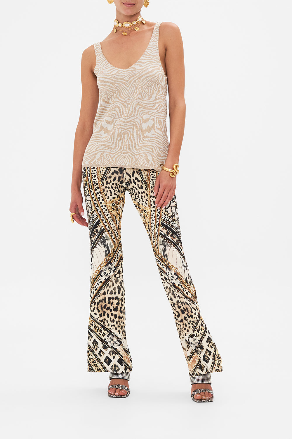 The CAMILLA KNIT CAMI MOSAIC MUSE in our MOSAIC MUSE print.