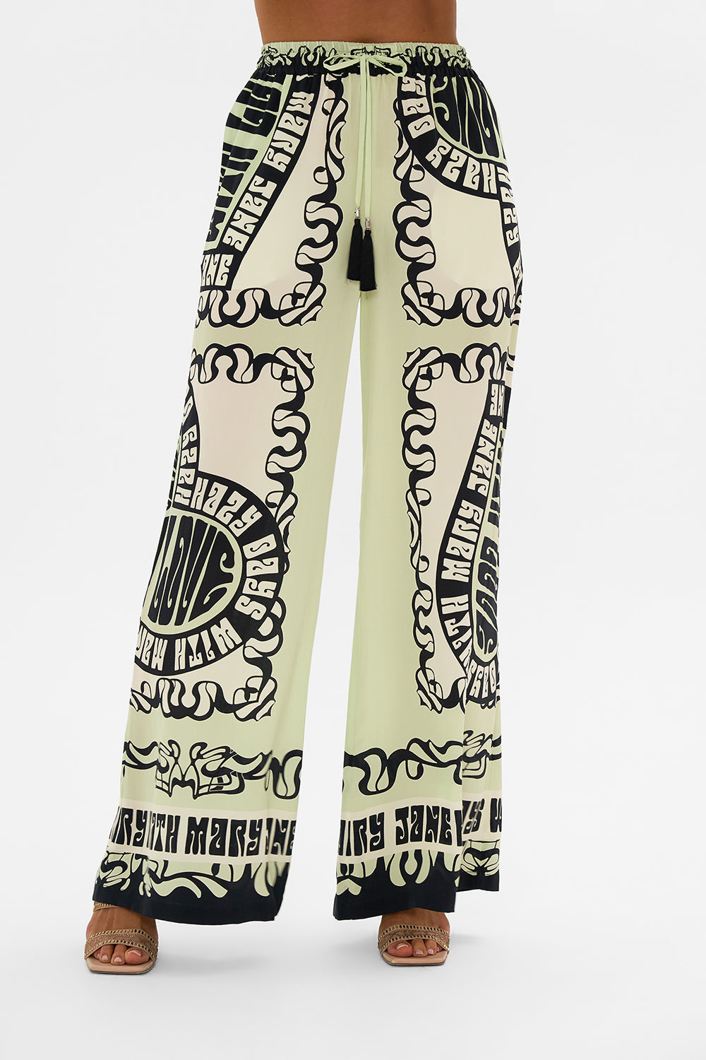 The CAMILLA LOUNGE PANT DOUBLE DUTCH in our  print.