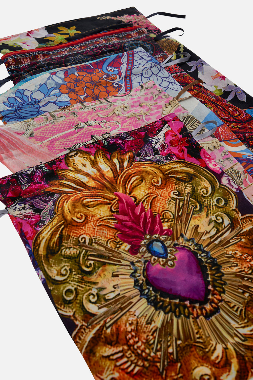 The CAMILLA UNICORN DRAWSTRING BAG MULTI in our  print.