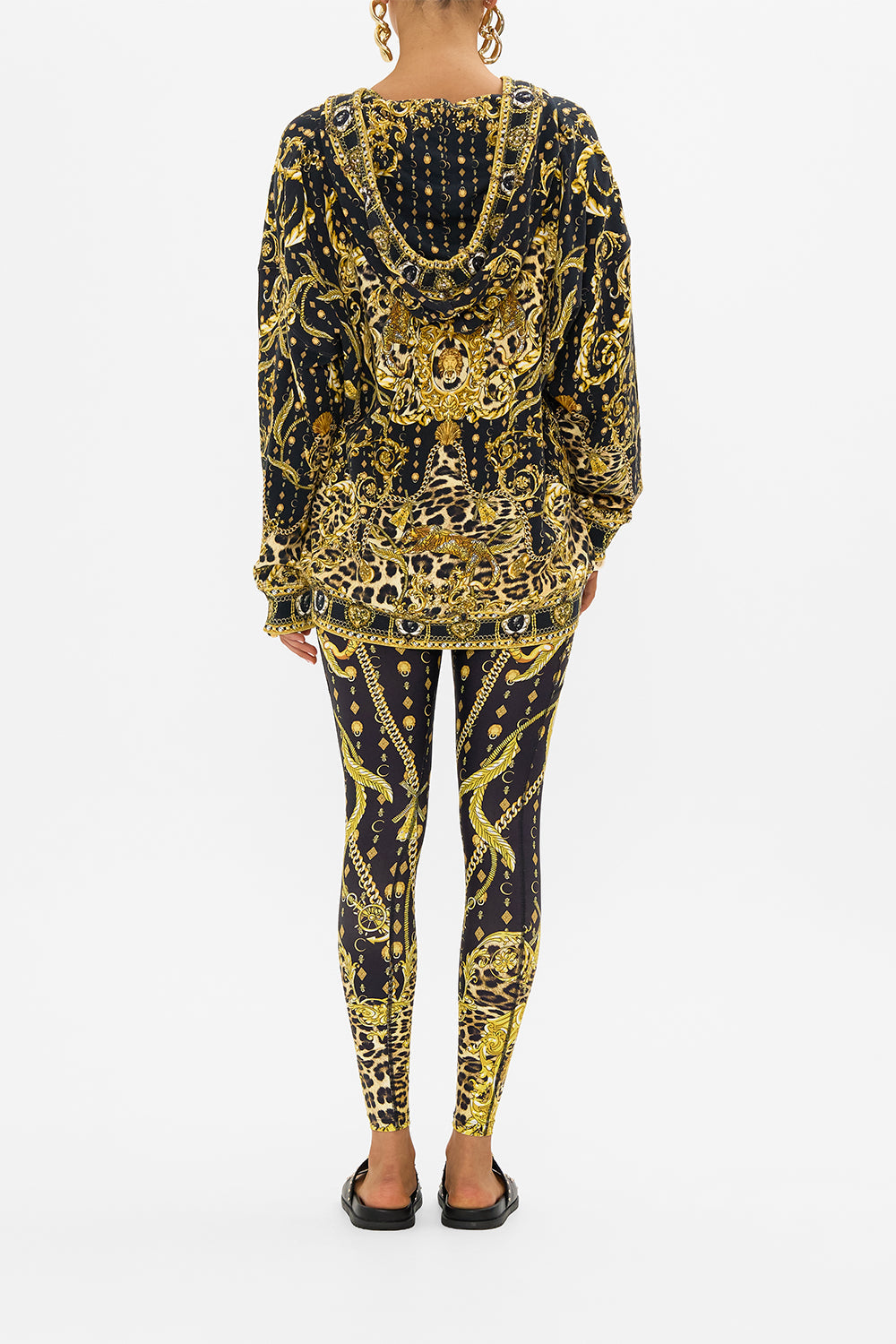 CAMILLA oversized zip in Nouveau Noir print
