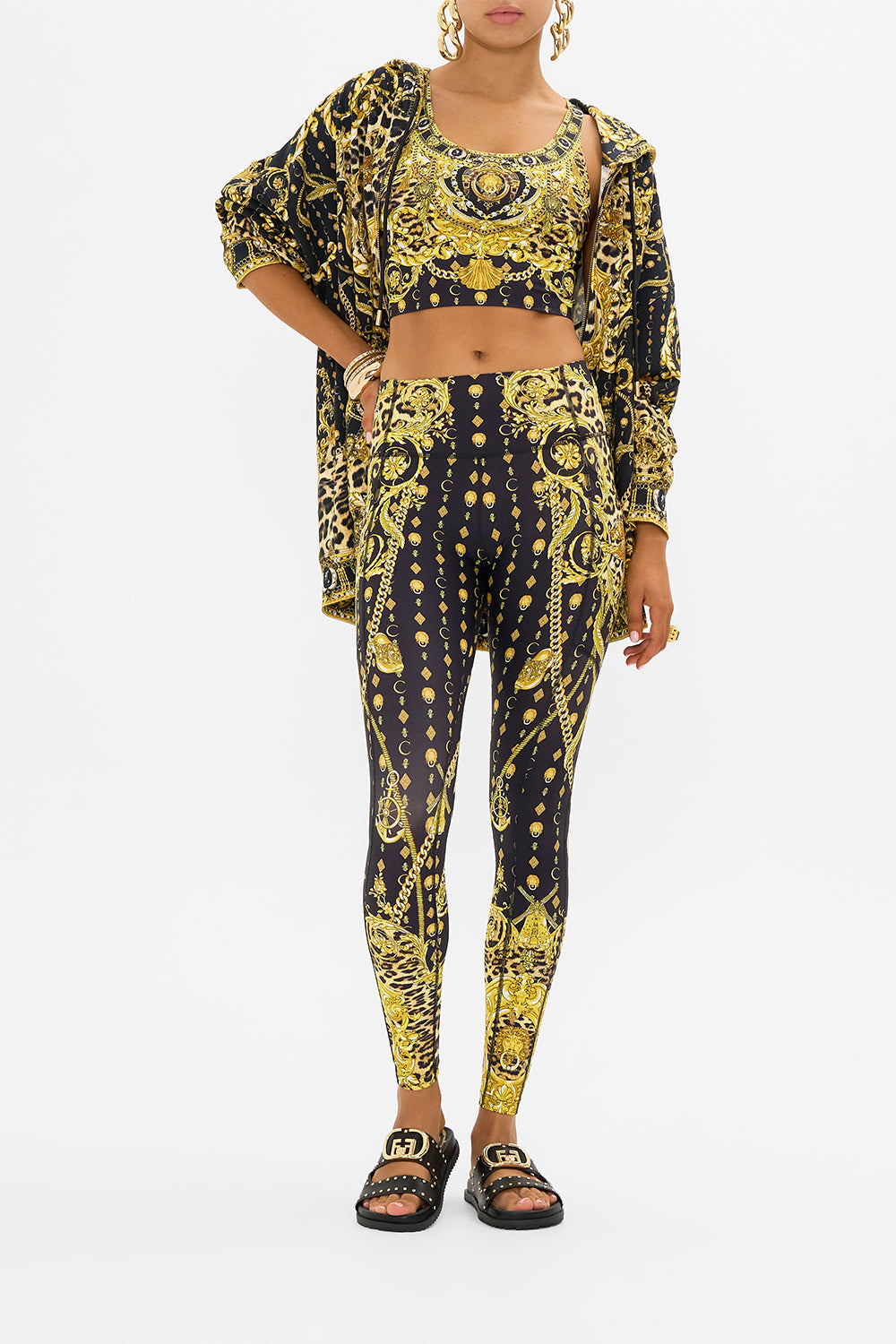 CAMILLA activewear leggings in Noveau Nature print
