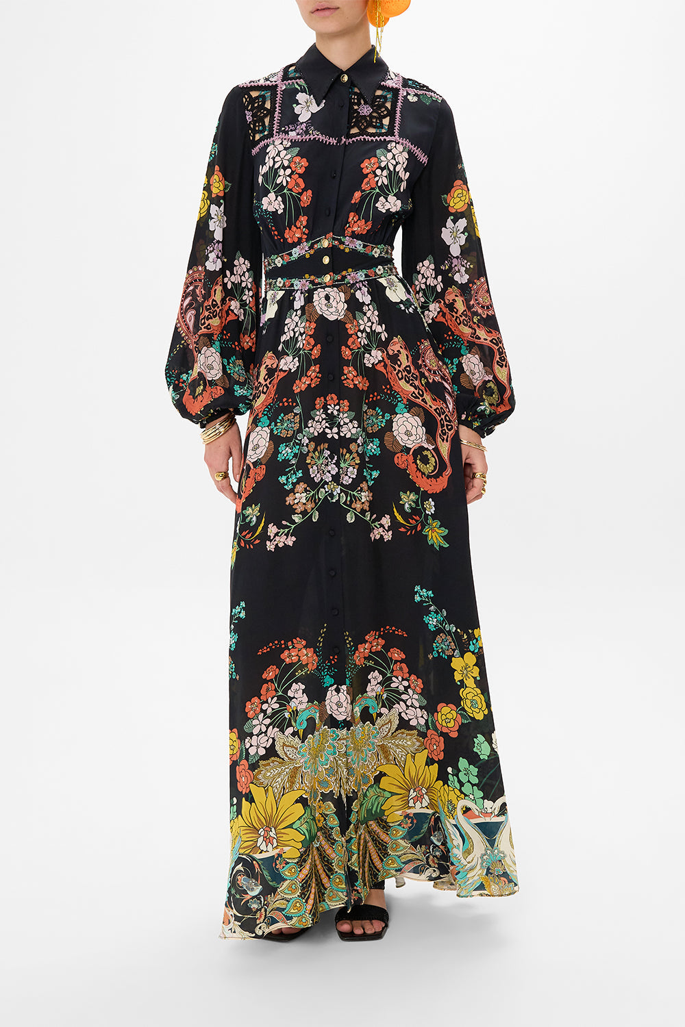 CAMILLA maxi dress in We Wore Folklore print